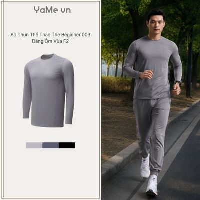 Áo Thun Nam Tay Dài Thể Thao AirDry™ Siêu Nhẹ The Beginner 003 Dáng Ôm Vừa F2 24482 |YaMe|