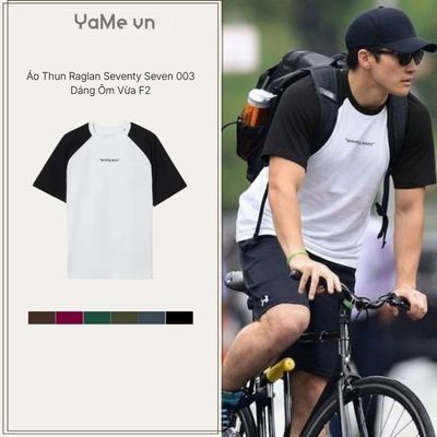 Áo Thun Nam Raglan ColorLock™ Thoáng Mát Seventy Seven 003 Dáng Ôm Vừa F2 22709 |YaMe|