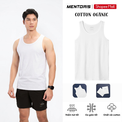 Áo Ba Lỗ Lót Trong Nam MENTORIS Vải COTTON Mềm Mại, Thoáng Khí, Form Vừa Người, Mặc Thoải Mái MIAL25A001
