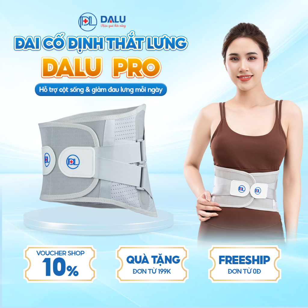 Đai cố định cột sống lưng Dalu Pro, Đai đeo cố định lưng chống thoái hóa thoát vị đĩa đệm
