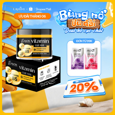 Kem Ủ Tóc Hấp Dầu Lavox Online Shopping Vitamin 120ml, 450ml - Giảm Gãy Rụng Dưỡng Tóc Lamimi Chính Hãng