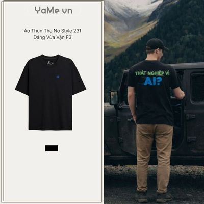 Áo Thun Nam FlexFit™ In Neon "Thất Nghiệp Vì AI" The No Style 231 Dáng Vừa Vặn F3 24780 |YaMe|