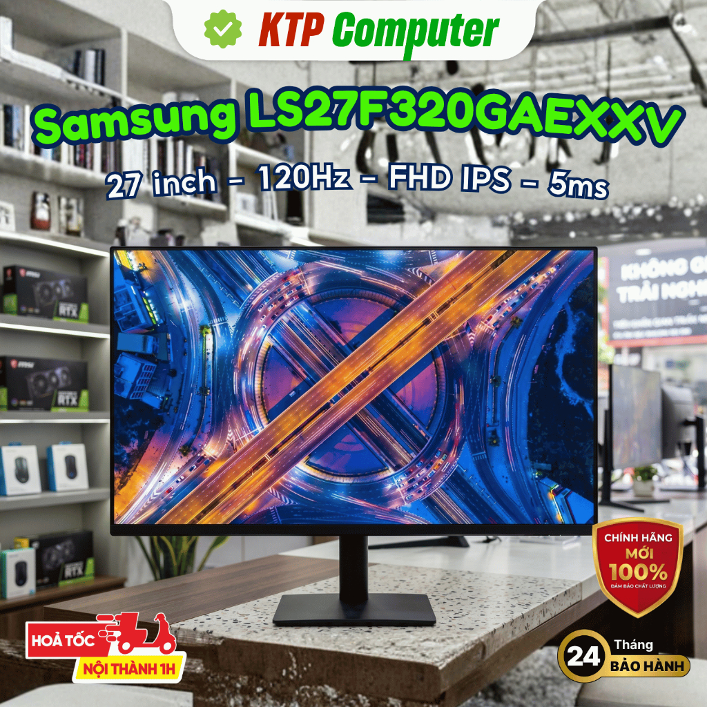 Màn hình Samsung LS27F320GAEXXV (27inch/FHD/IPS/120Hz/5ms) - Chính hãng Mới 100% bảo hành 24 tháng