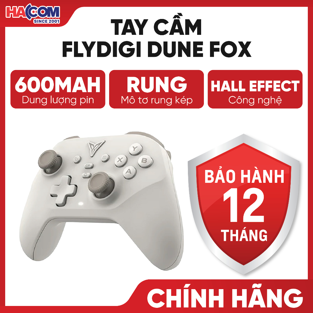 Tay Cầm Chơi Game Flydigi Dune Fox Cho PC/NS/iOS(Native Mode)/Android- Bảo Hành 12 Tháng  HACOM PC