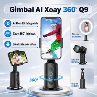 Gimbal Xoay Q9 Nhận Dạng Khuôn Mặt Bằng AI Dịch Chuyển Theo Người, Gimbal Tự Động Xoay Theo Người