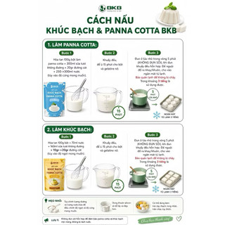 Bột làm Khúc bạch và Panna cotta BKB