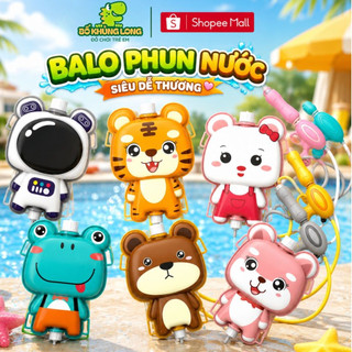 Đồ Chơi Balo Súng Nước Cho Bé Bình 2000ml Súng Nước To Súng Nước Khủng Long Đồ Chơi Hồ Bơi Đi Biển - BỐ KHỦNG LONG