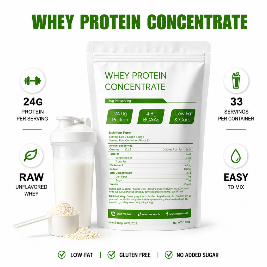 Whey Protein Concentrate 80% Protein VOLAC - Sữa tăng cơ giảm mỡ