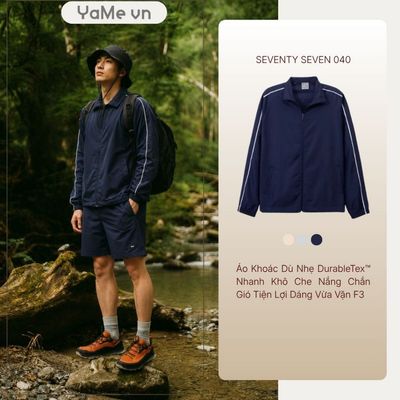 Áo Khoác Dù Nam Nhẹ DurableTex™ Nhanh Khô Che Nắng Chắn Gió Tiện Lợi Seventy Seven 040 Dáng Vừa Vặn F3 23194 |YaMe|