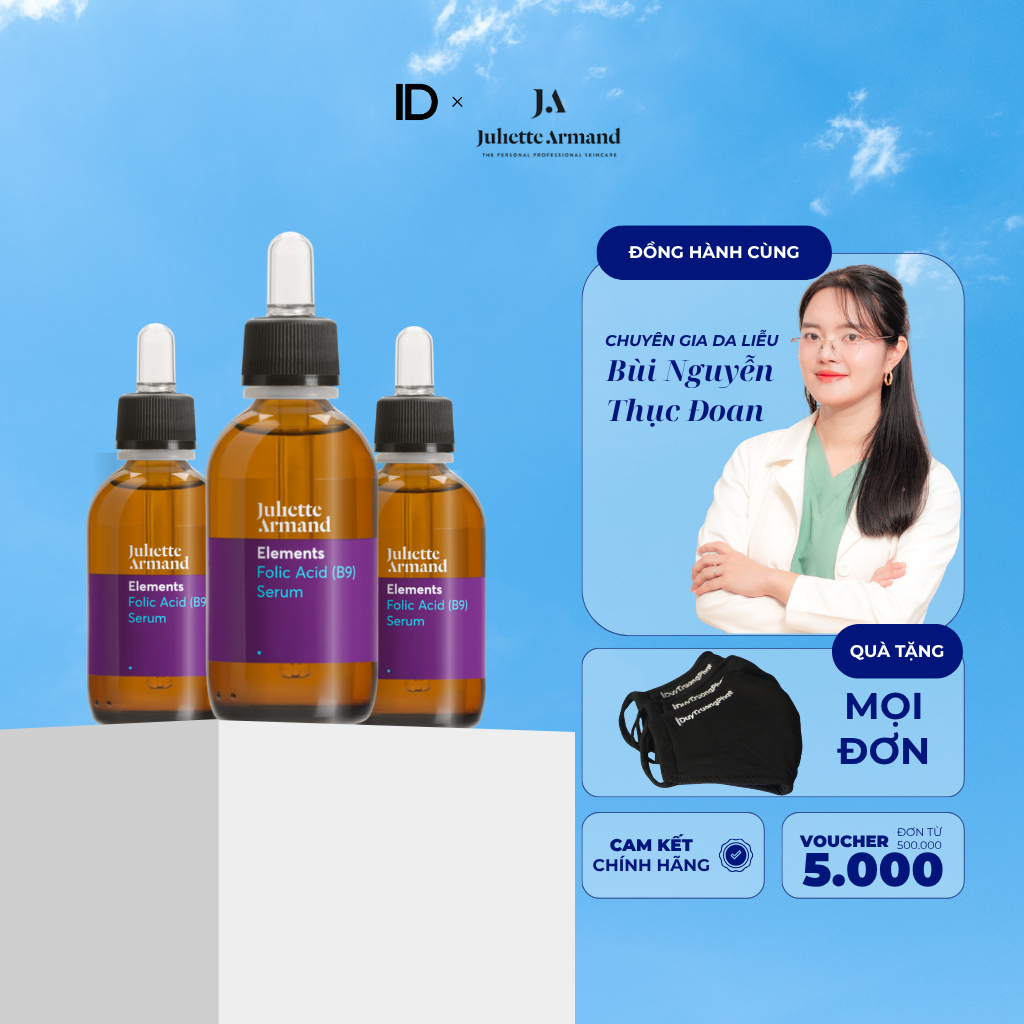 Serum Juliette armand folic acid b9 JA Serum B9 Tinh chất phục hồi làm dịu da 20ml