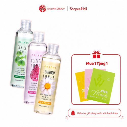 Toner Nước hoa hồng Orjena tinh chất Collagen săn chắc da, Rau má điều tiết bã nhờn , hoa cúc se khí