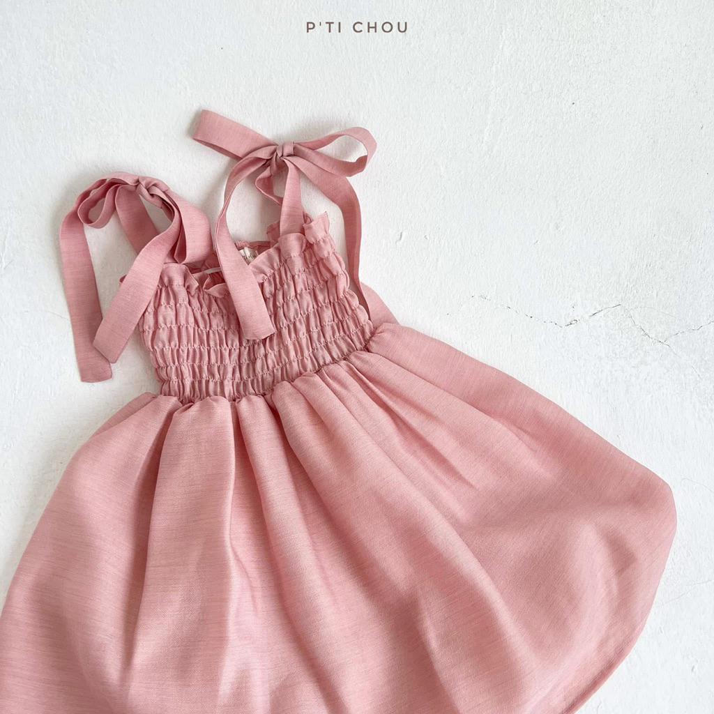 Đầm Bé Gái Merly by P'ti Chou Cao Cấp | Váy Thiết Kế Xinh Xắn, Mềm Mại, Dễ Thương Cho Bé