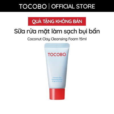 [Quà tặng] Sữa rửa mặt làm sạch bụi bẩn và  thu nhỏ lỗ chân lông Tocobo Coconut Clay 15ml