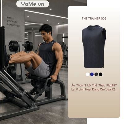 Áo Thun 3 Lỗ Thể Thao Nam Ultra Stretch The Trainer 009 24085 |YaMe|