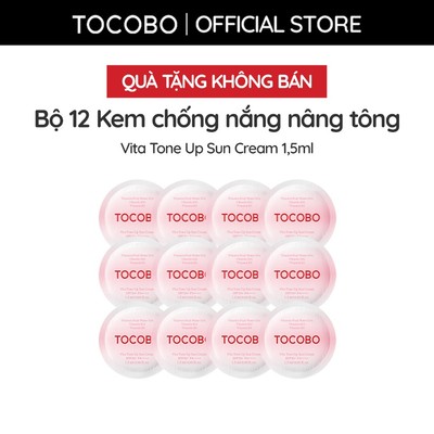 (Quà tặng không bán) Kem chống nắng nâng tone Tocobo Vita Tone Up SPF50+ PA++++ 1.5ml x12EA