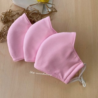 Khẩu trang vải cao cấp màu hồng Combo sỉ 100 cái