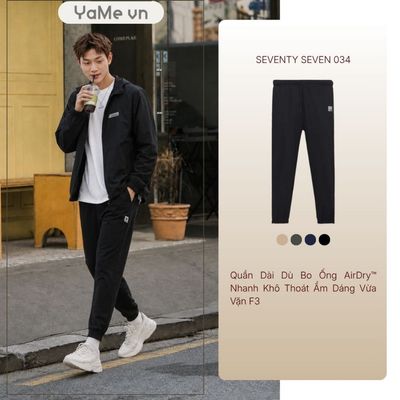 Quần Dài Dù Bo Ống AirDry™ Nhanh Khô Thoát Ẩm Seventy Seven 034 Dáng Vừa Vặn F3 23302 |YaMe|
