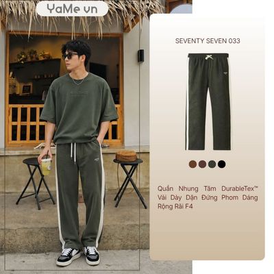 Quần Nhung Tăm DurableTex™ Vải Dày Dặn Đứng Phom Seventy Seven 033 Dáng Rộng Rãi F4 23299 |YaMe|