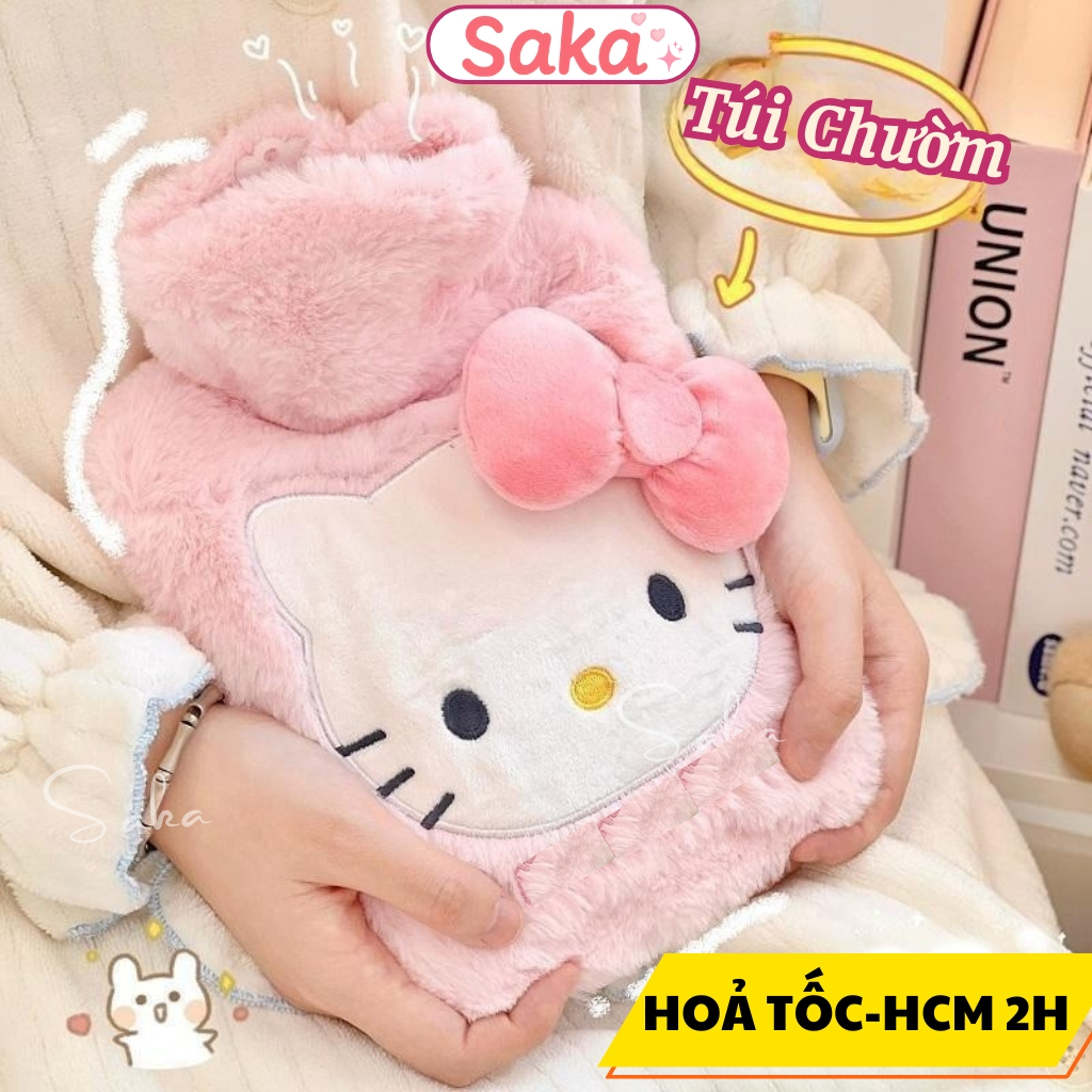 Túi Chườm Bụng Mèo Hồng- Túi Sưởi Ấm Đau Bụng Kinh Màu Hồng Dễ Thương Saka Home