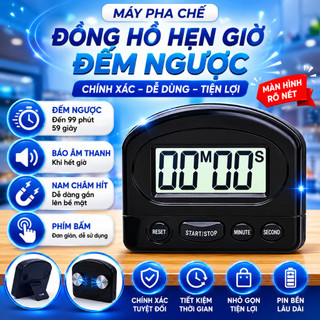 Đồng Hồ Hẹn Giờ Đếm Ngược Mini, đồng hồ bấm giờ, đồng hồ đếm ngược màn LCD kỹ thuật số hiển thị sắc nét dùng nhà bếp