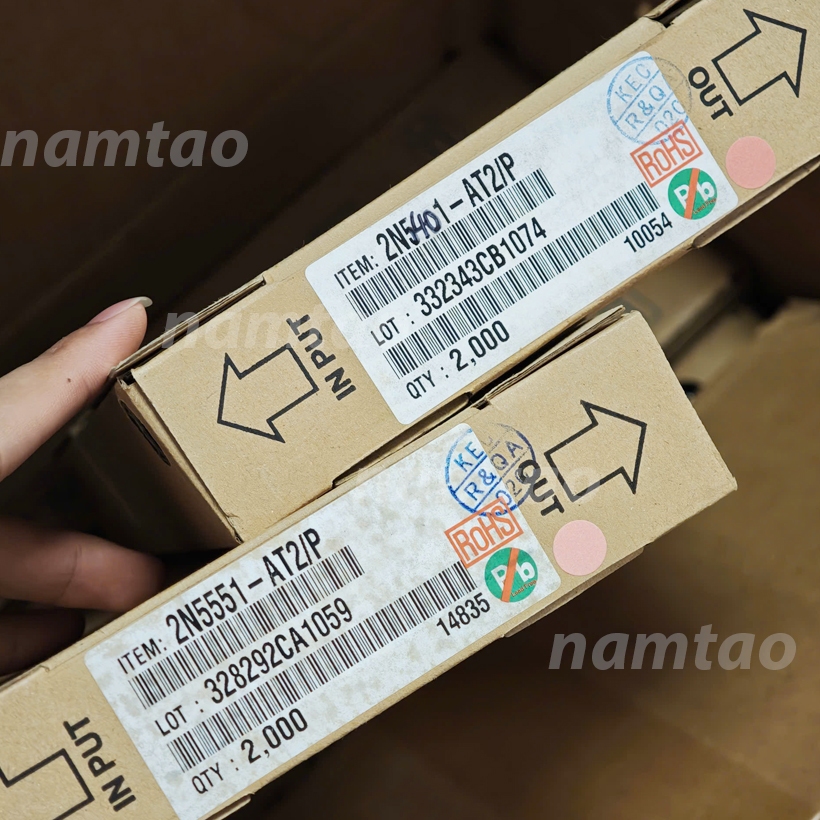 (10 chiếc) Transistor 2N5551, 2N5401 5551 5401 chính hãng KEC chân đồng mới 100%