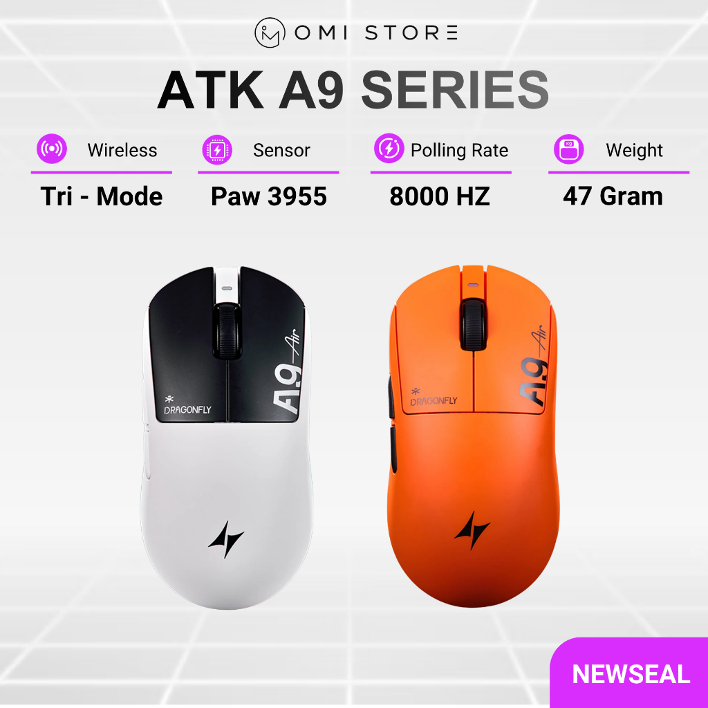 Chuột Gaming Không Dây ATK Dragonfly A9 SE | A9 | A9 Plus | A9 UltraMax 2.0 | A9 Air | A9 Ultimate
