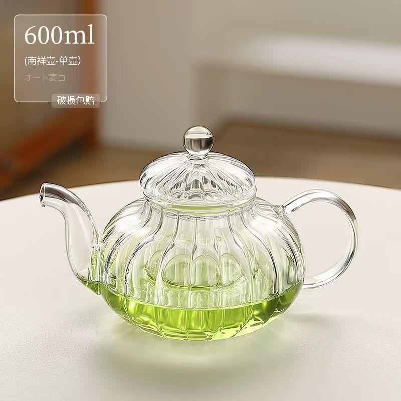 Ấm Thủy Tinh Pha Trà Có Lưới Lọc Inox 304 Dung Tích 600 ml