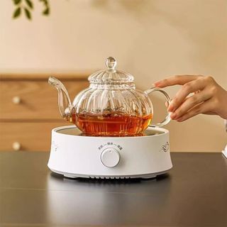 Ấm Thủy Tinh Pha Trà Có Lưới Lọc Inox 304 Dung Tích 600 ml