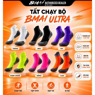 BMAI Tất Chạy Bộ Ultra PRSL002 - Cấu Trúc Chống Trượt Hình Chữ W Ôm Sát Ngón Chân SET Vớ Thể Thao Chạy Bộ Chính Hãng