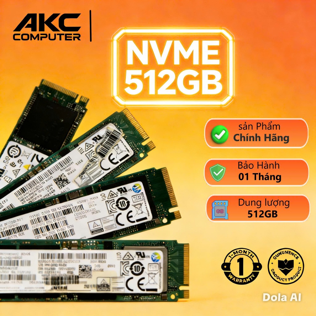 Ổ Cứng SSD 512GB NVMe PCIe Gen3/Gen4 – Chính Hãng