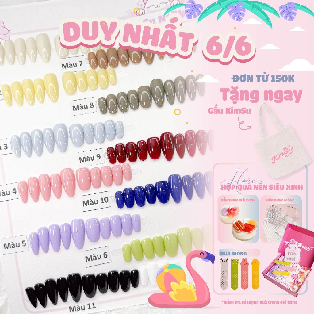 [M219] KimSu Nailbox Sơn Gel Trơn Phù hợp mọi lứa tuổi (Form Tròn nhọn - đổi form ghi chú) | BigBuy360 - bigbuy360.vn