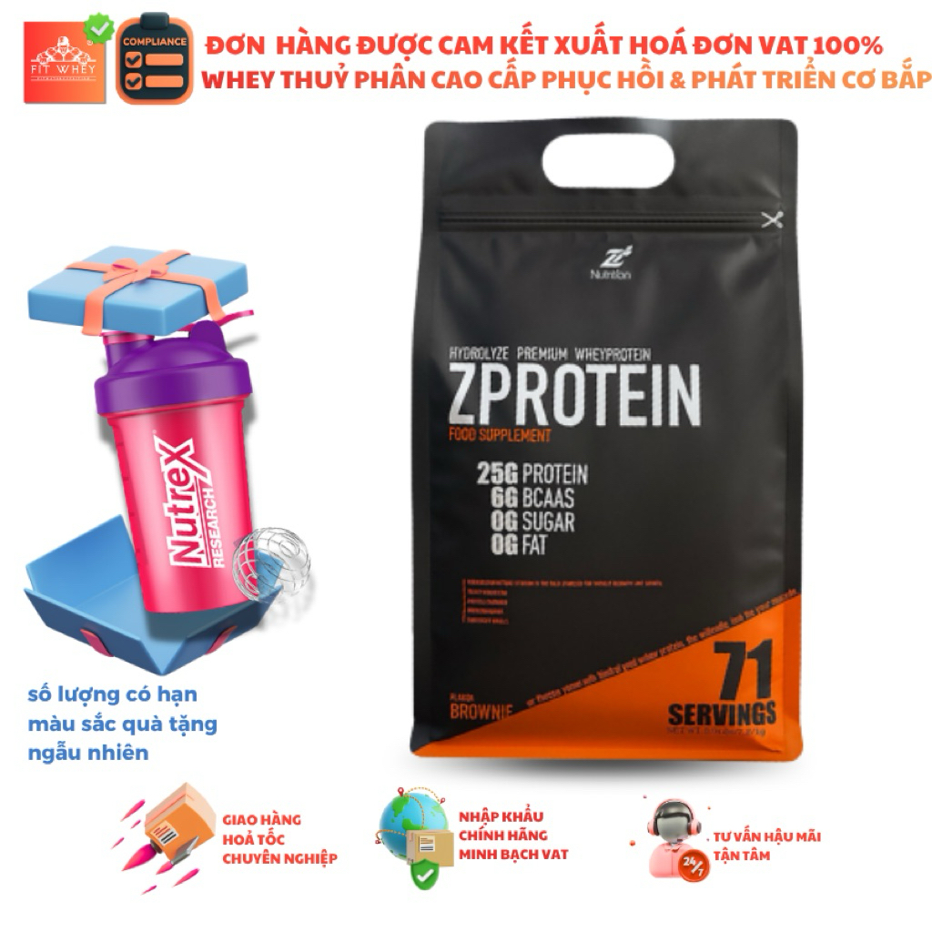 Z Nutrition Hydrolysed Whey Isolate bột whey thuỷ phân 5lbs 2272 gram - cung cấp đạm tinh khiết