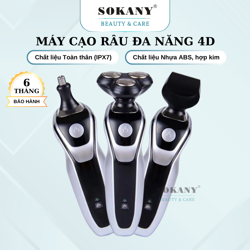Máy cạo râu đa năng 4d shaver chống nước máy cạo râu không dây đa năng 3 in 1