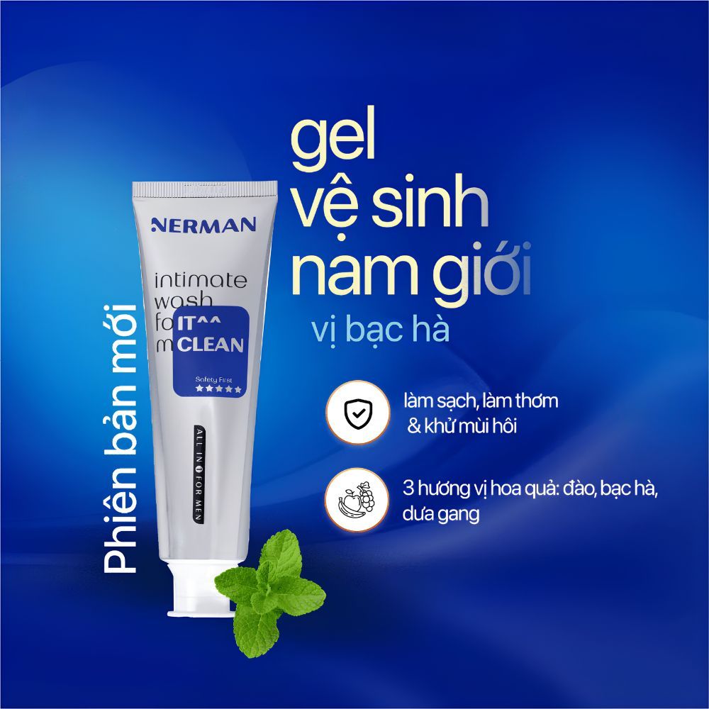 Ảnh 9 của Dung dịch vệ sinh nam Nerman làm sạch, làm thơm và khử mùi  duy trì độ ẩm tự nhiên, không gây khô da