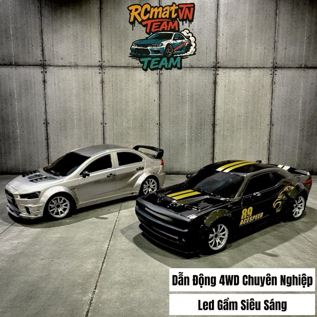 Xe Điều Khiển RC Mini Drift FQD 10 Có Gyro, Servo lái Mustang BlackHaw 1:20 phiên bản nâng cấp, chạy