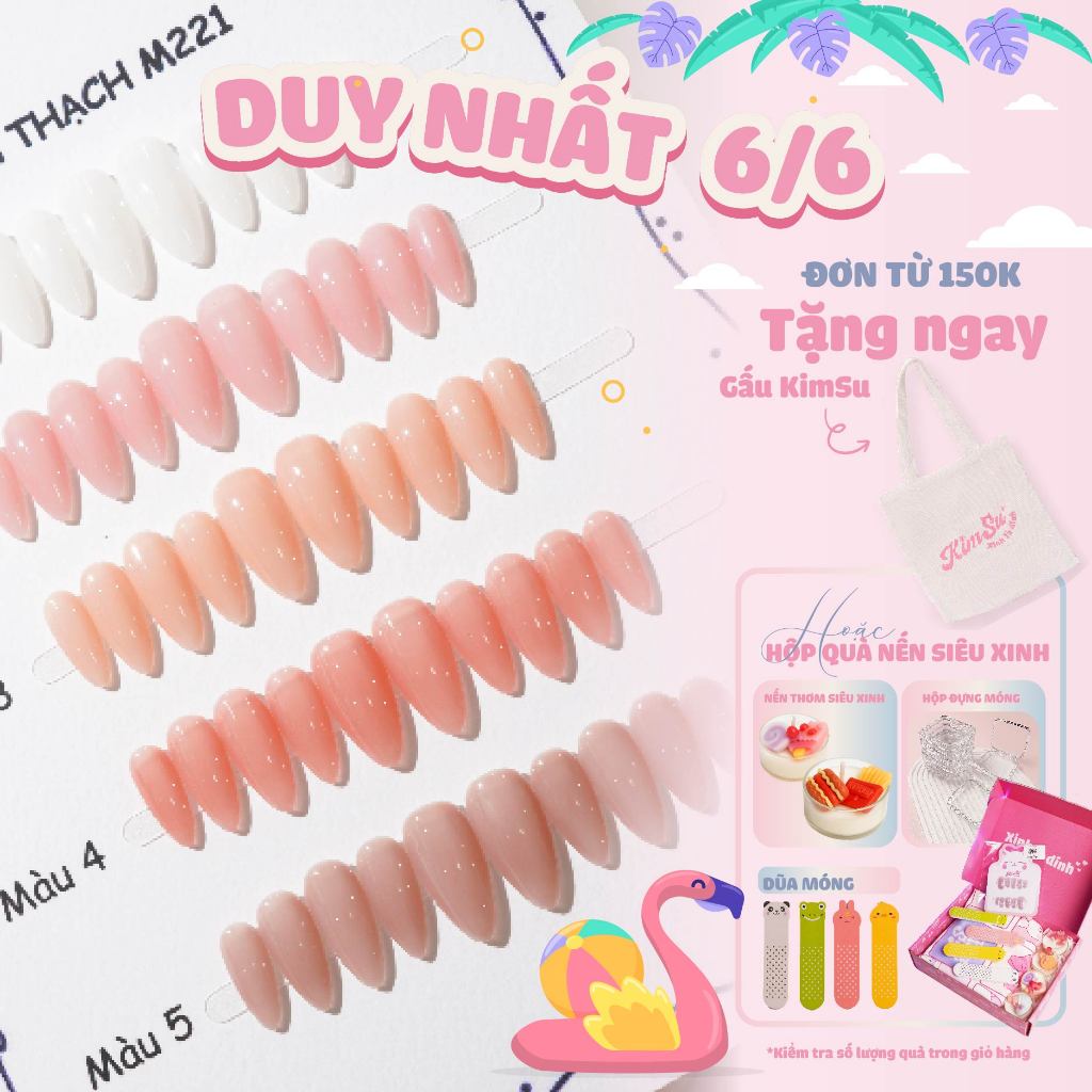 [M221] Kimsu Nail Box Thạch Trơn Nhẹ Nhàng (Thạch gạo, Thạch nude, thạch nâu...) | BigBuy360 - bigbuy360.vn