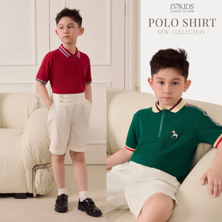 Áo Polo Thiết Kế 137Kids Cổ Kéo Khóa Cao Cấp Chất Liệu Mềm Mịn APL26