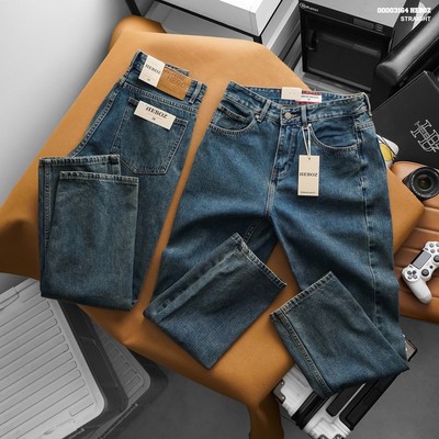 [FORM RỘNG] Quần jean nam HEBOZ dáng suông D08, quần dài denim cao cấp - 00003164