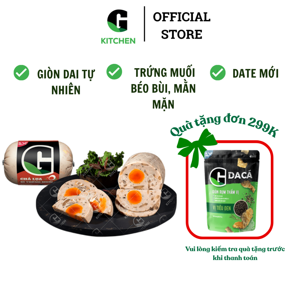 Chả lụa bì trứng muối G Kitchen 200g/500g [Giao nội thành]