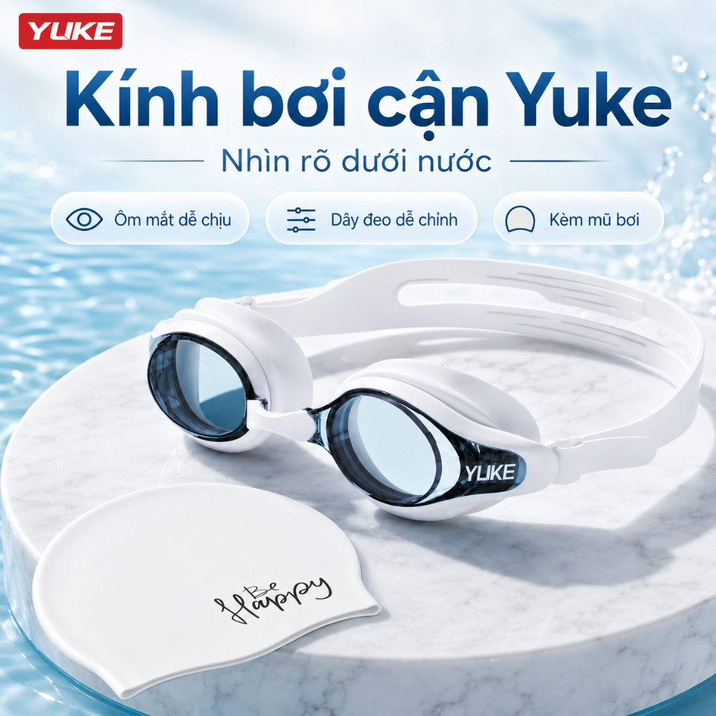 Kính bơi cận cho người lớn Nailekesi Ylike, chống nước chống mờ, kính bơi cận…
