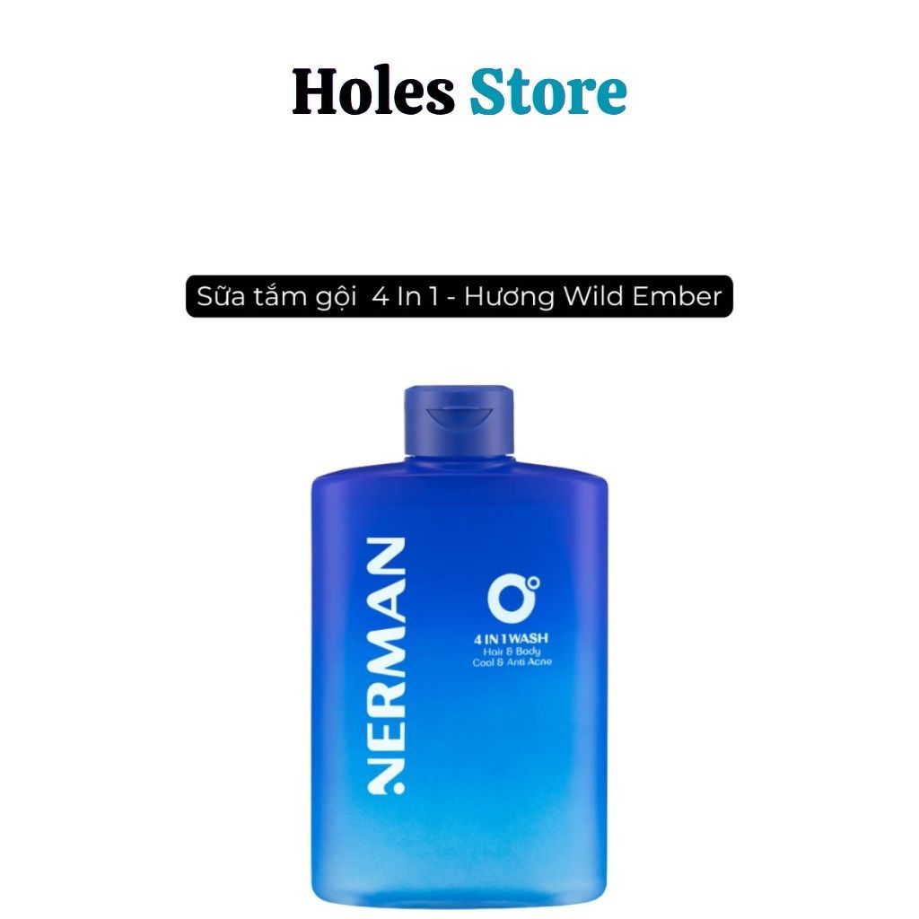 Sữa tắm gội hương nước hoa NERMAN 0 Độ 4in1 330ml
