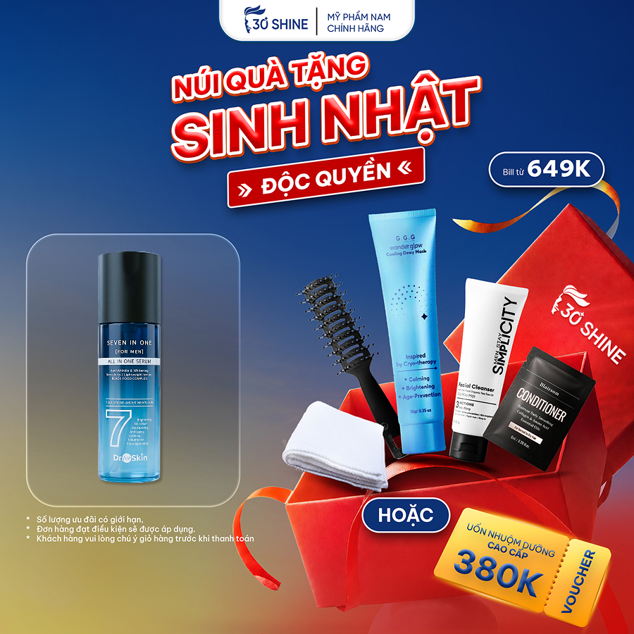 Serum Tinh Chất Nam Dr.FORSKIN 7IN1 Mờ Thâm Mụn, Sáng Da, Thu Nhỏ Lỗ Chân Lông 120ml