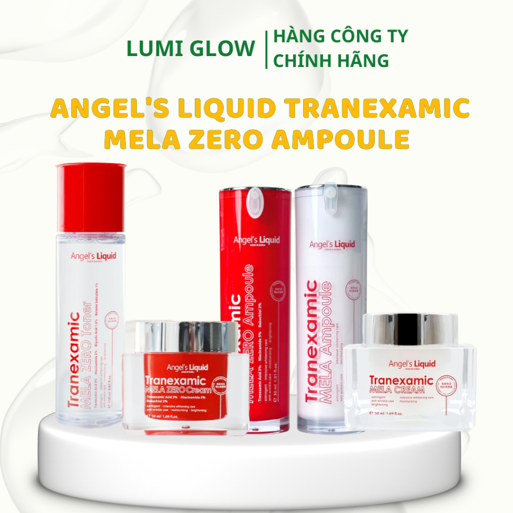 Bộ Dưỡng Trắng Da Angel's Liquid Tranexamic Mờ Thâm Nám Sáng Da Chính Hãng
