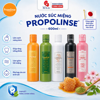 Nước súc miệng Propolinse Nhật Bản 600ml giúp làm trắng răng, loại bỏ mùi hôi miệng và cao răng