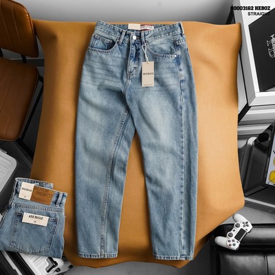 [FORM RỘNG] Quần jean nam HEBOZ dáng suông D06, quần dài denim cao cấp - 00003162