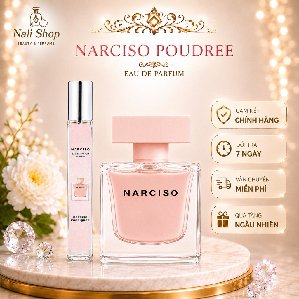 [ 50ML FULL BOX ]  Hoa Nữ Nar Poudree (Na Lùn) Thơm Lâu 6-8H Phong Cách Quyến Rủ ,Nữ Tính , Sang Trọ