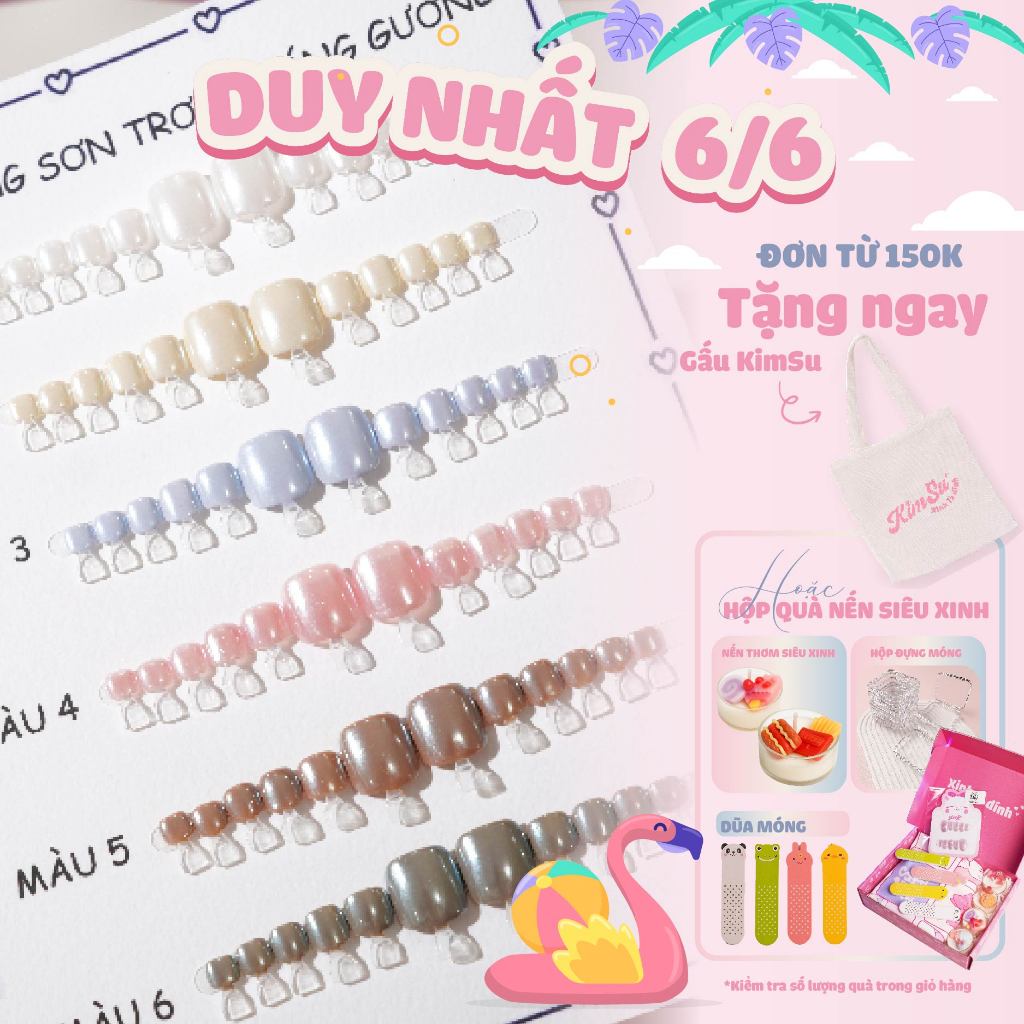[M223] Kimsu Nailbox - Nail chân giả Tráng Gương