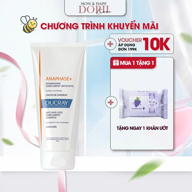 ✅[Chính Hãng] DẦU GỘI NGĂN RỤNG TÓC Ducray Anaphase Shampoo (200ml) TẶNG Khăn Giấy