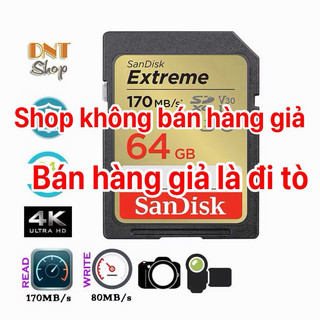 Thẻ nhớ sdxc sandisk extreme 64gb uhs-i u3 v30 170mb/s 150mb/s