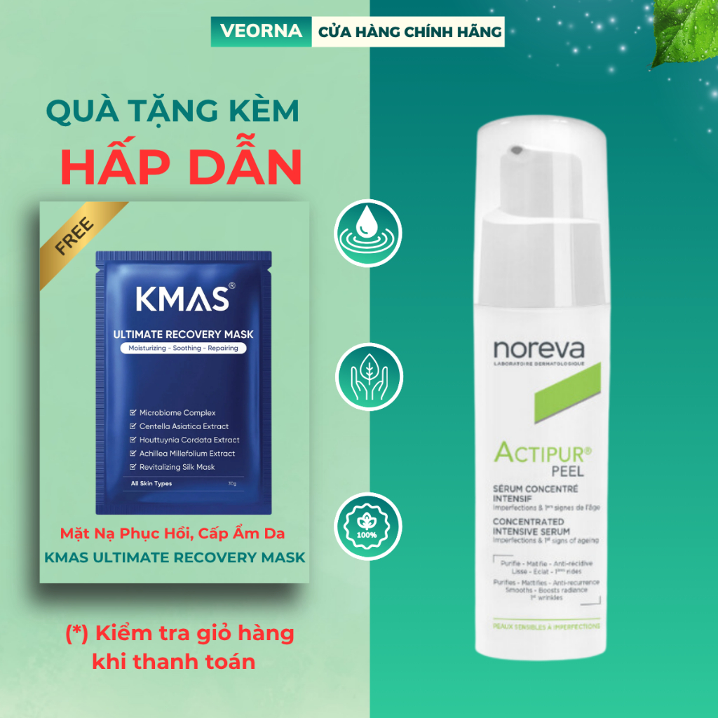 Tinh Chất Cấp Ẩm, Kiềm Dầu, Giảm Mụn Và Trẻ Hoá Da Noreva Actipur Peel Concentrated Intensive Serum